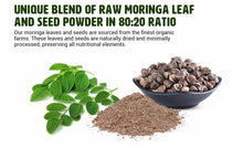 Load image into Gallery viewer, Moringa Seed and Leaf Powder in (20:80) ratio. One Powder with Two Benefits.