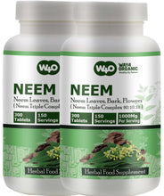 Load image into Gallery viewer, Neem Triple Complex - High-Potency Azadirachta Indica Tablets, Neem Leaves, Bark, Flowers in Ratio (80:10:10) - 300 Tablets, 150 Serving, 1000 Mg