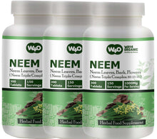 Load image into Gallery viewer, Neem Triple Complex - High-Potency Azadirachta Indica Tablets, Neem Leaves, Bark, Flowers in Ratio (80:10:10) - 300 Tablets, 150 Serving, 1000 Mg