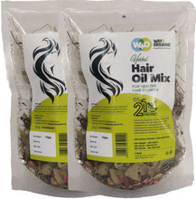 Load image into Gallery viewer, Herbal Hair Oil Mix of 21 Herbs for Thick Long Hair Growth 150 grams, Hairfall, Hair Repair, Scalp Care, Haircare Both for Men & Women - Way4Organic