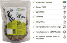 Load image into Gallery viewer, Herbal Hair Oil Mix of 21 Herbs for Thick Long Hair Growth 150 grams, Hairfall, Hair Repair, Scalp Care, Haircare Both for Men & Women - Way4Organic