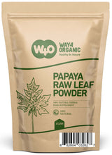 Load image into Gallery viewer, Papaya Leaf Powder 16 Ounces(1 Pound), Dried from Fresh Green Leaves, Good to make Tea, juice extract, 100% Leaves Powder(No Fruit, No Seeds) - WAY 4 ORGANIC W4O