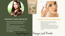 Load image into Gallery viewer, Papaya Leaf Powder 16 Ounces(1 Pound), Dried from Fresh Green Leaves, Good to make Tea, juice extract, 100% Leaves Powder(No Fruit, No Seeds) - WAY 4 ORGANIC W4O