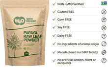Load image into Gallery viewer, Papaya Leaf Powder 16 Ounces(1 Pound), Dried from Fresh Green Leaves, Good to make Tea, juice extract, 100% Leaves Powder(No Fruit, No Seeds) - WAY 4 ORGANIC W4O