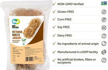 Load image into Gallery viewer, Vetiver Root/Dried Khus-Khus/Vetiveria Zizanioides 50 grams, Young Roots Not Aged Matured Roots, Natural Herbal Coolant - Way4Organic