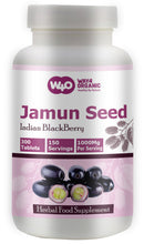 Load image into Gallery viewer, Jamun Seed Capsules (Tablets) - 300 Pills, 150 Servings, 1000 mg- (Indian BlackBerry - Eugenia Jambolana)
