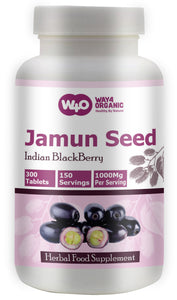 Jamun Seed Capsules (Tablets) - 300 Pills, 150 Servings, 1000 mg- (Indian BlackBerry - Eugenia Jambolana)