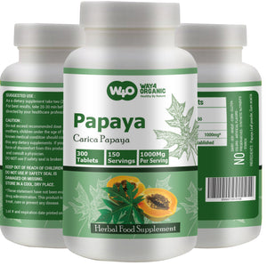 Papaya Leaf Extract Capsules (Tablets) - 300 Pills, 150 Servings, 1000 mg, Supports Platelet Immunity & Digestion