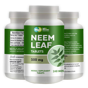 Neem Tablets - 100% Pure (Azadirachta Indica) (240 Count - 500mg) 120 Days Supply