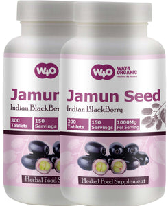 Jamun Seed Capsules (Tablets) - 300 Pills, 150 Servings, 1000 mg- (Indian BlackBerry - Eugenia Jambolana)