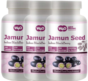 Jamun Seed Capsules (Tablets) - 300 Pills, 150 Servings, 1000 mg- (Indian BlackBerry - Eugenia Jambolana)