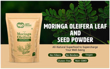 Load image into Gallery viewer, Moringa Seed and Leaf Powder in (20:80) ratio. One Powder with Two Benefits.
