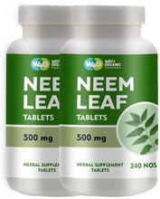 Load image into Gallery viewer, Neem Tablets - 100% Pure (Azadirachta Indica) (240 Count - 500mg) 120 Days Supply
