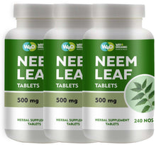 Load image into Gallery viewer, Neem Tablets - 100% Pure (Azadirachta Indica) (240 Count - 500mg) 120 Days Supply
