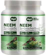 Load image into Gallery viewer, Neem Triple Complex - High-Potency Azadirachta Indica Tablets, Neem Leaves, Bark, Flowers in Ratio (80:10:10) - 300 Tablets, 150 Serving, 1000 Mg
