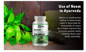 Neem Triple Complex - High-Potency Azadirachta Indica Tablets, Neem Leaves, Bark, Flowers in Ratio (80:10:10) - 300 Tablets, 150 Serving, 1000 Mg