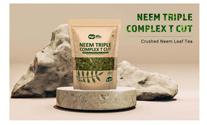 Neem Triple Complex T Cut (Not Powder), Good to Make Fresh Neem Leaf Tea 8 Ounces, Neem Leaves, Bark, Flower in Ratio(80:10:10)