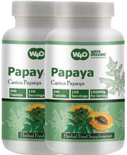 Load image into Gallery viewer, Papaya Leaf Extract Capsules (Tablets) - 300 Pills, 150 Servings, 1000 mg, Supports Platelet Immunity &amp; Digestion
