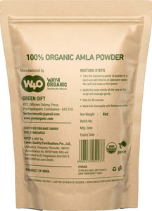 Amla Powder for Hair Growth Organic 4 Oz, Indian Gooseberry amalaki Supplement - Way4Organic