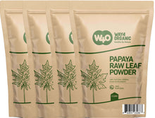 Load image into Gallery viewer, Papaya Leaf Powder 16 Ounces(1 Pound), Dried from Fresh Green Leaves, Good to make Tea, juice extract, 100% Leaves Powder(No Fruit, No Seeds) - WAY 4 ORGANIC W4O
